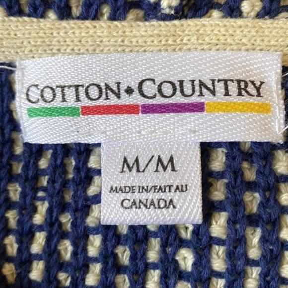 Cotton Country Cotton Knit Long Line Cardigan Size: Medium - Picture 2 of 12